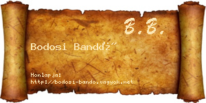 Bodosi Bandó névjegykártya